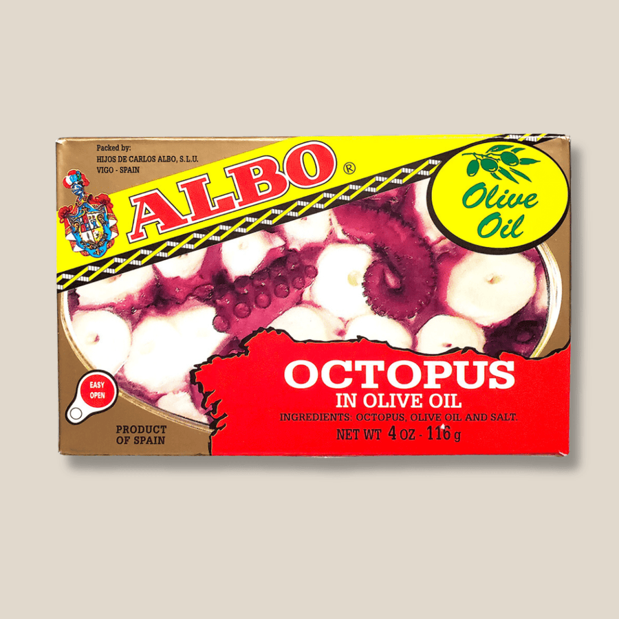 Albo Pulpo En Aceite De Oliva (Octopus In Olive Oil), 116Gr / 4 Oz Tin - The Spanish Table