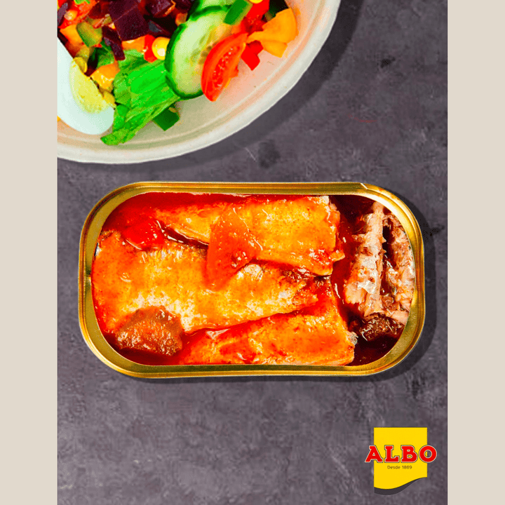 Albo Sardinas Picantes (Spicy Sardines), 120 Gr / 4.25 Oz Tin - The Spanish Table
