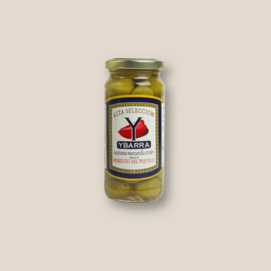 Ybarra Alta Seleccion Olives Stuffed With Piquillo Peppers, 240Gr (8.4 Oz) - The Spanish Table