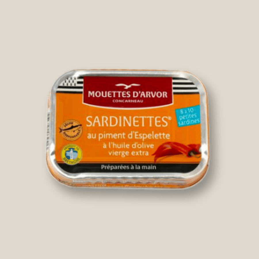 Les Mouettes D'Arvor Sardines with d'Espelette - The Spanish Table