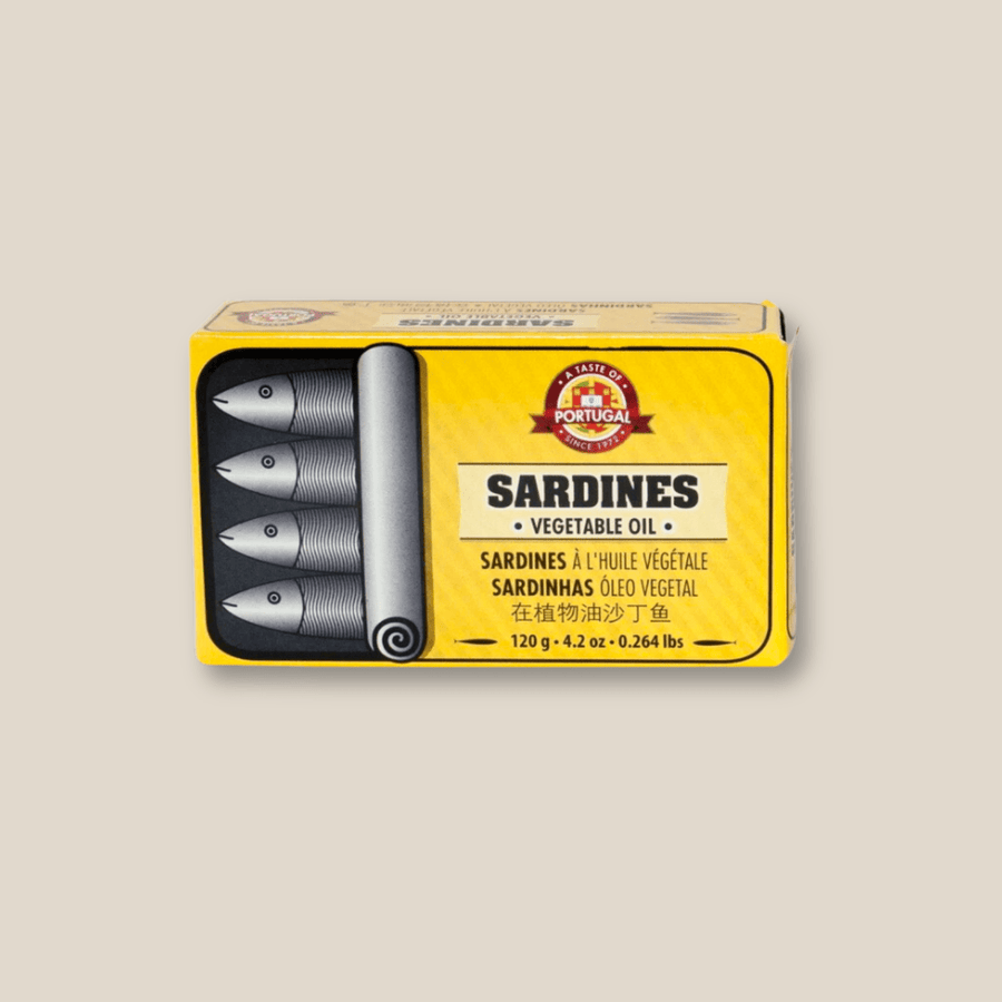 Taste Of Portugal: Sardines In Vegetable Oil, 120Gr / 4.2 Oz Tin - The Spanish Table