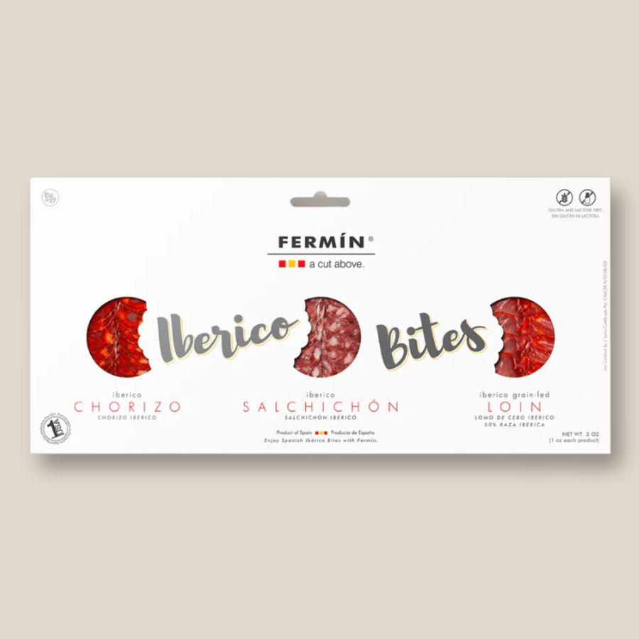Fermin Iberico Bites: Chorizo, Salchichon, Lomo, 3 oz Prepack - The Spanish Table