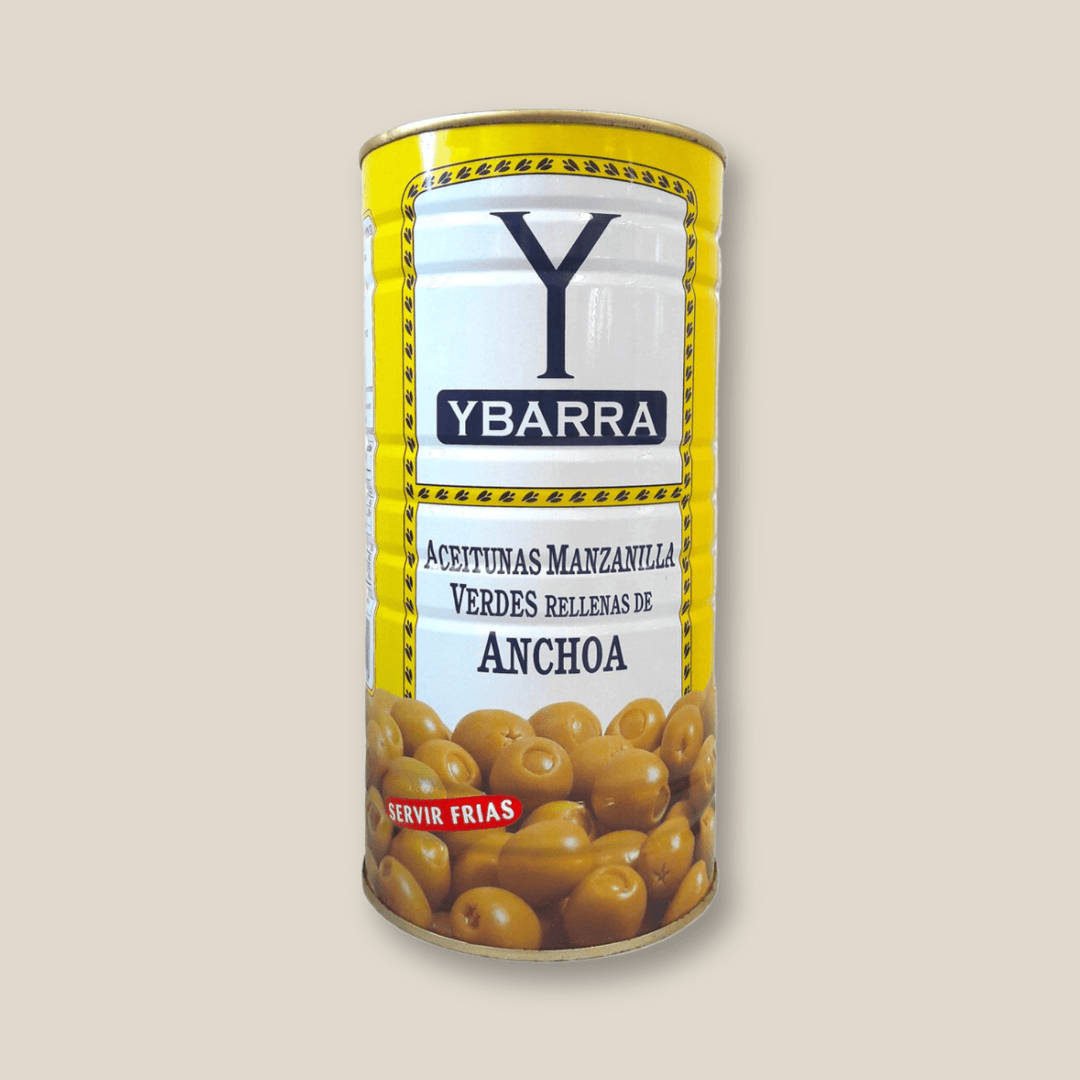 Ybarra Anchovy Stuffed Olives 600 Gr. Tin - The Spanish Table