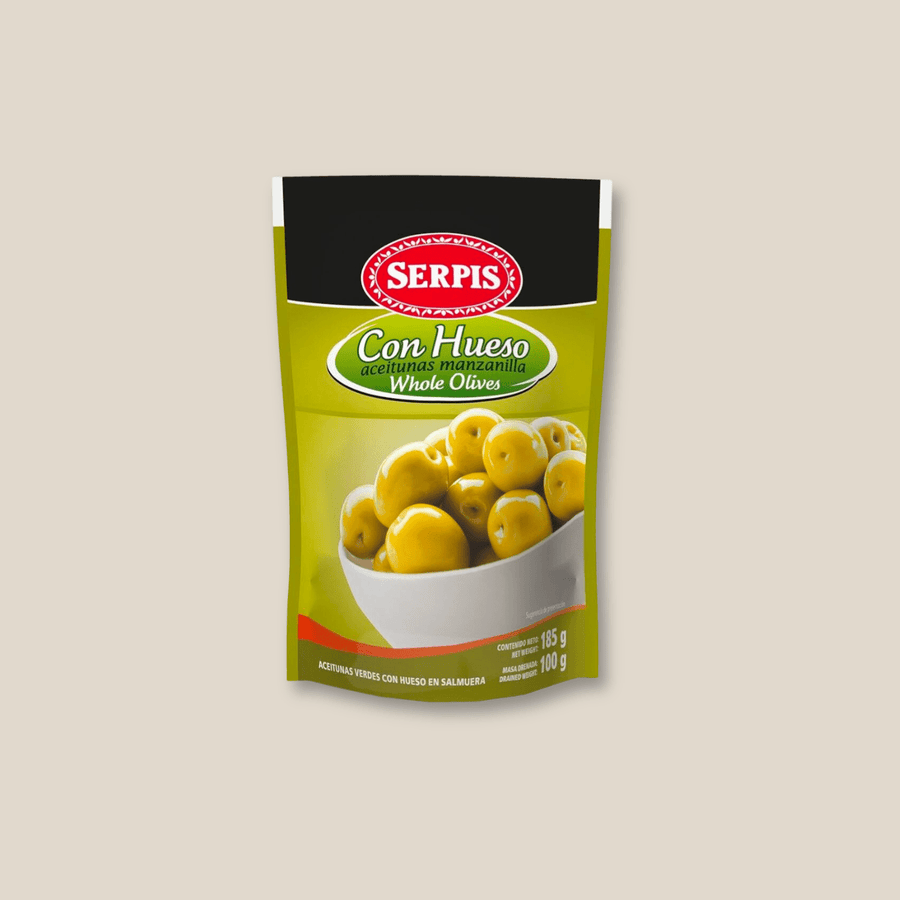 Serpis Manzanilla Green Olives w/ Pits Bag - The Spanish Table