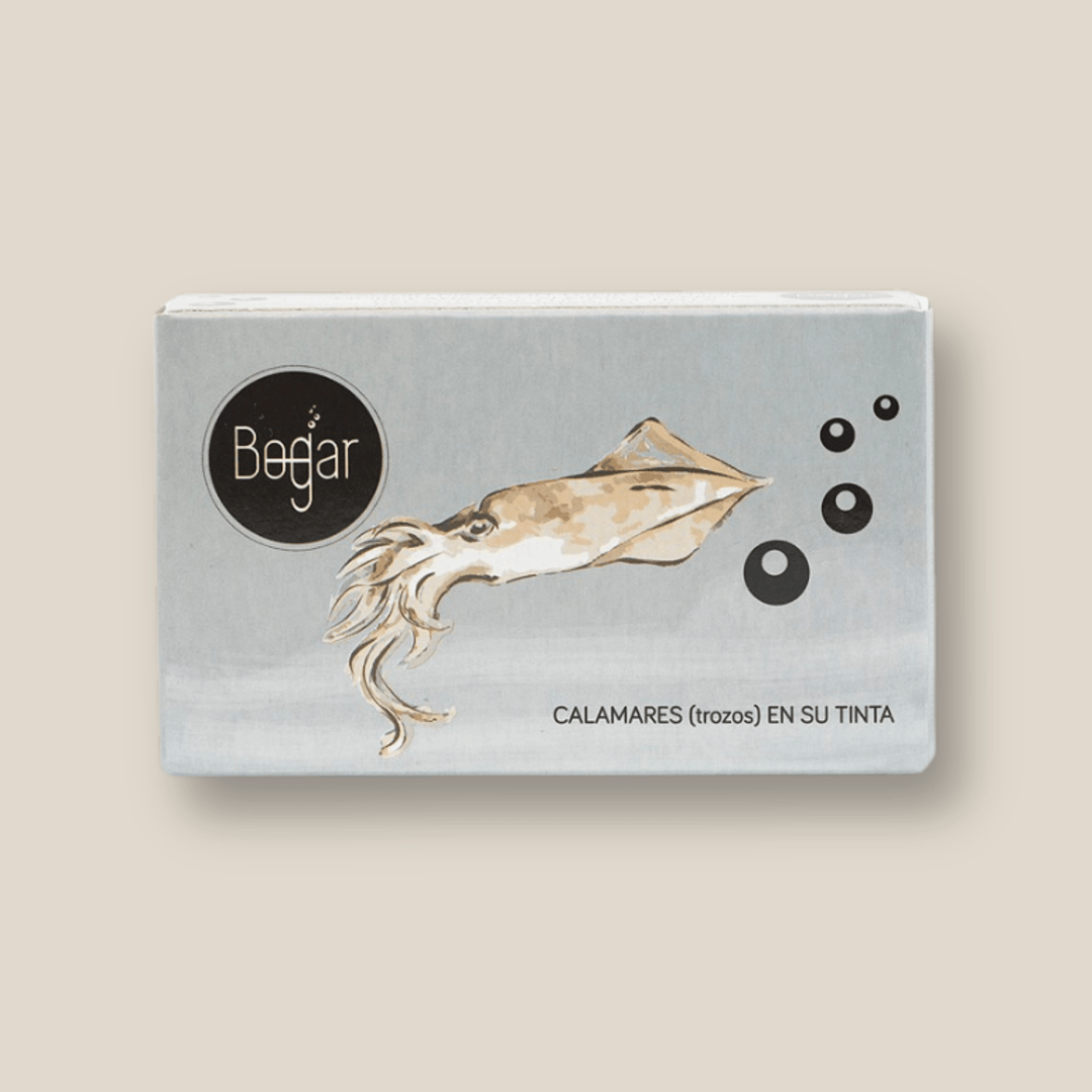 Bogar Squid Pieces in Ink, 4oz - The Spanish Table
