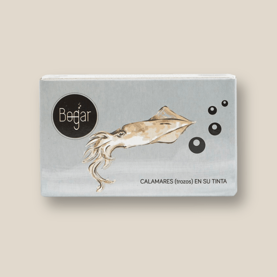 Bogar Squid Pieces in Ink, 4oz - The Spanish Table