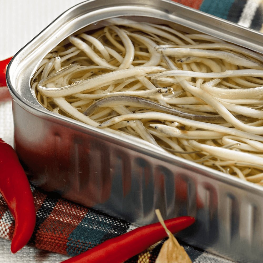 Daporta Angulas En Aceite de Oliva (Real Baby Eels In Olive Oil) - The Spanish Table