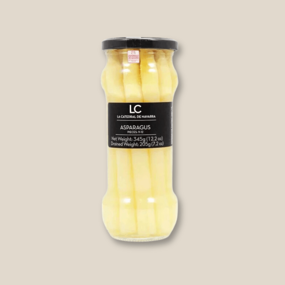 LC White Asparagus D.O. Navarra (9/12) 345 gr/7.2 oz Jar - The Spanish Table