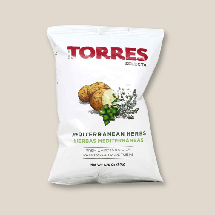 Torres Potato Chips, Mediterranean Herbs, Small (50g) - The Spanish Table