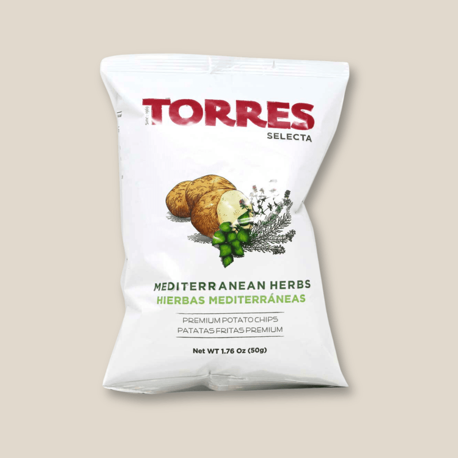 Torres Potato Chips, Mediterranean Herbs, Small (50g) - The Spanish Table