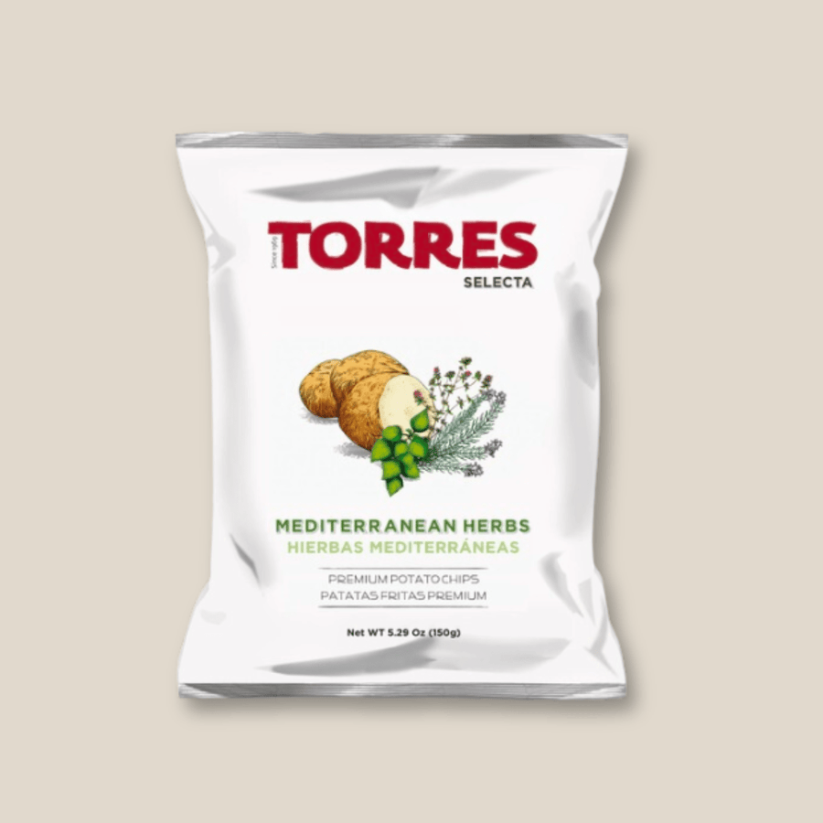 Torres Potato Chips, Mediterranean Herbs, Large (150g) - The Spanish Table