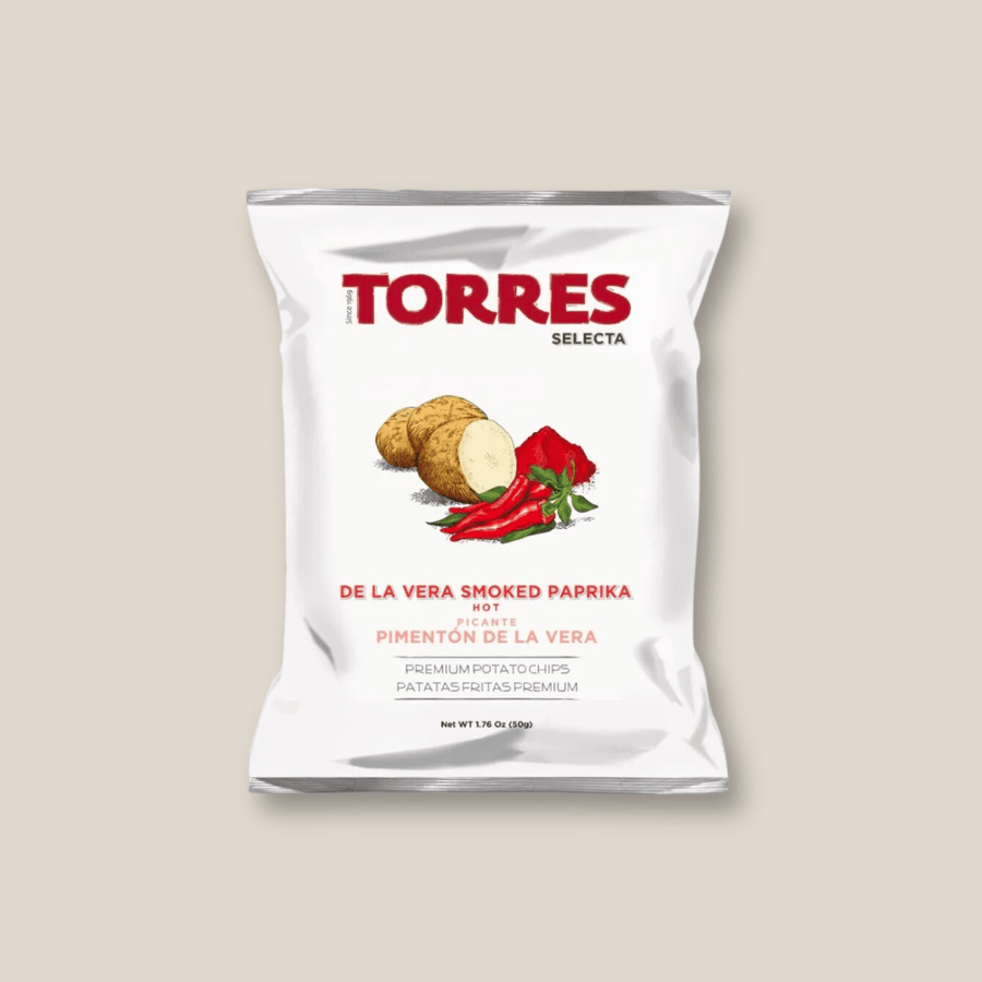 Torres Potato Chips, Hot Smoked Paprika, Small (50g) - The Spanish Table