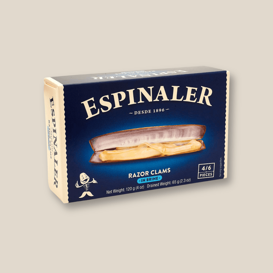 Espinaler Navajas (Razor Clams) Trimmed In Brine (4/6) - The Spanish Table
