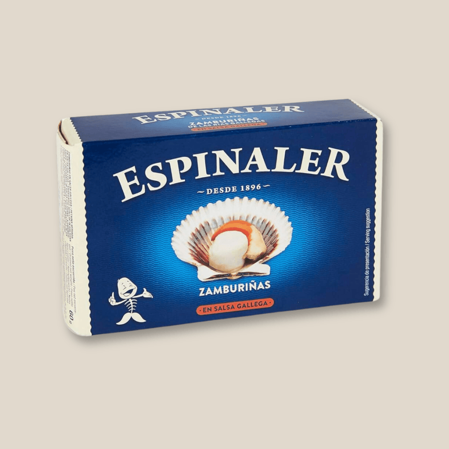 Espinaler Zamburinas (Variegated Scallops) in Galician Sauce 4oz - The Spanish Table