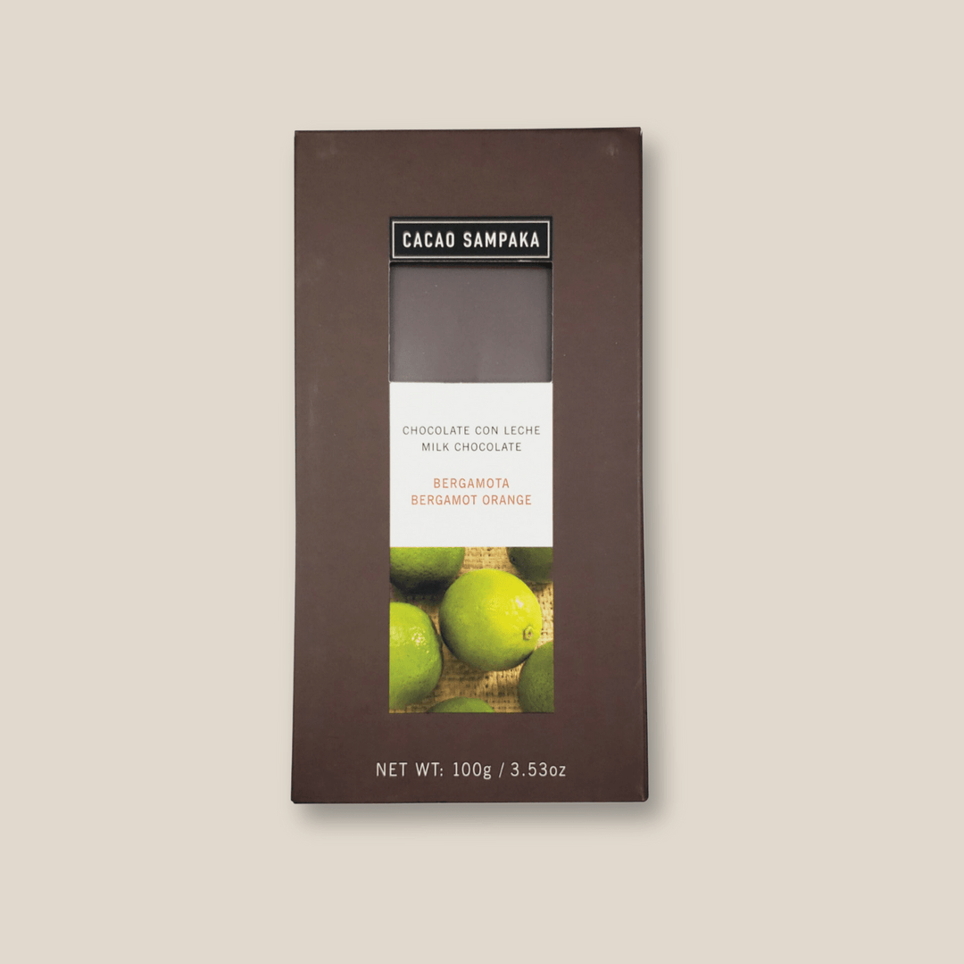 Sampaka Milk Chocolate Bergamot Orange, 75 g (2.64 oz) Bar - The Spanish Table