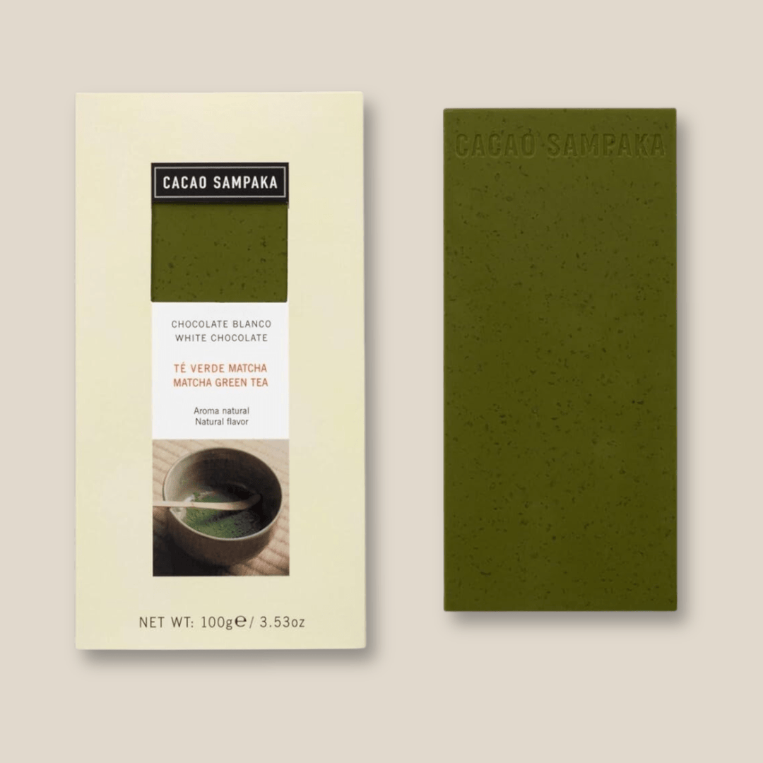 Sampaka White Chocolate Matcha, 75Gr / 2.64 Oz Bar - The Spanish Table