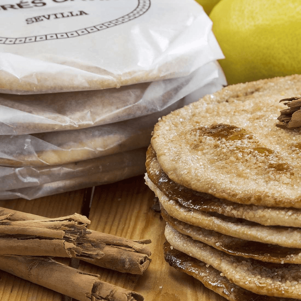 Andres Gavino Sweet Tortas De Aceite - Canela y Limon (Cinammon and Lemon) - The Spanish Table