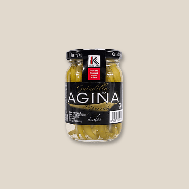 Agina Organic Basque Piparra Peppers/Guindillas 212g - The Spanish Table