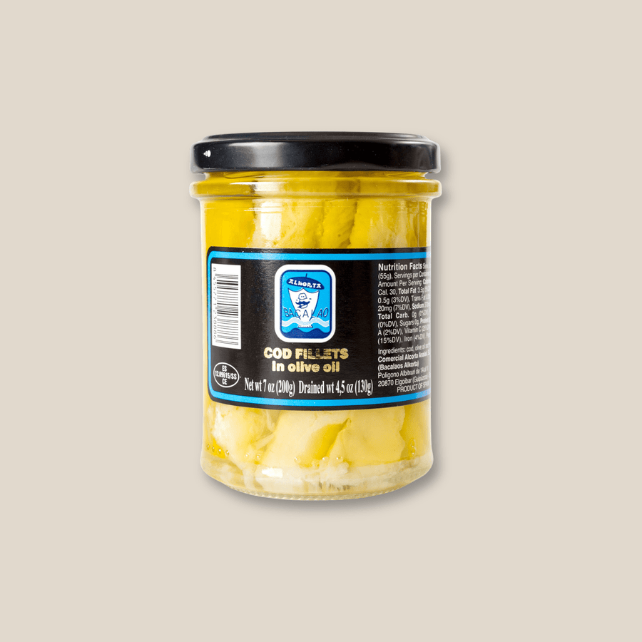 Cod Fillets In Olive Oil by Alkorta (Bacalao) 200g - The Spanish Table