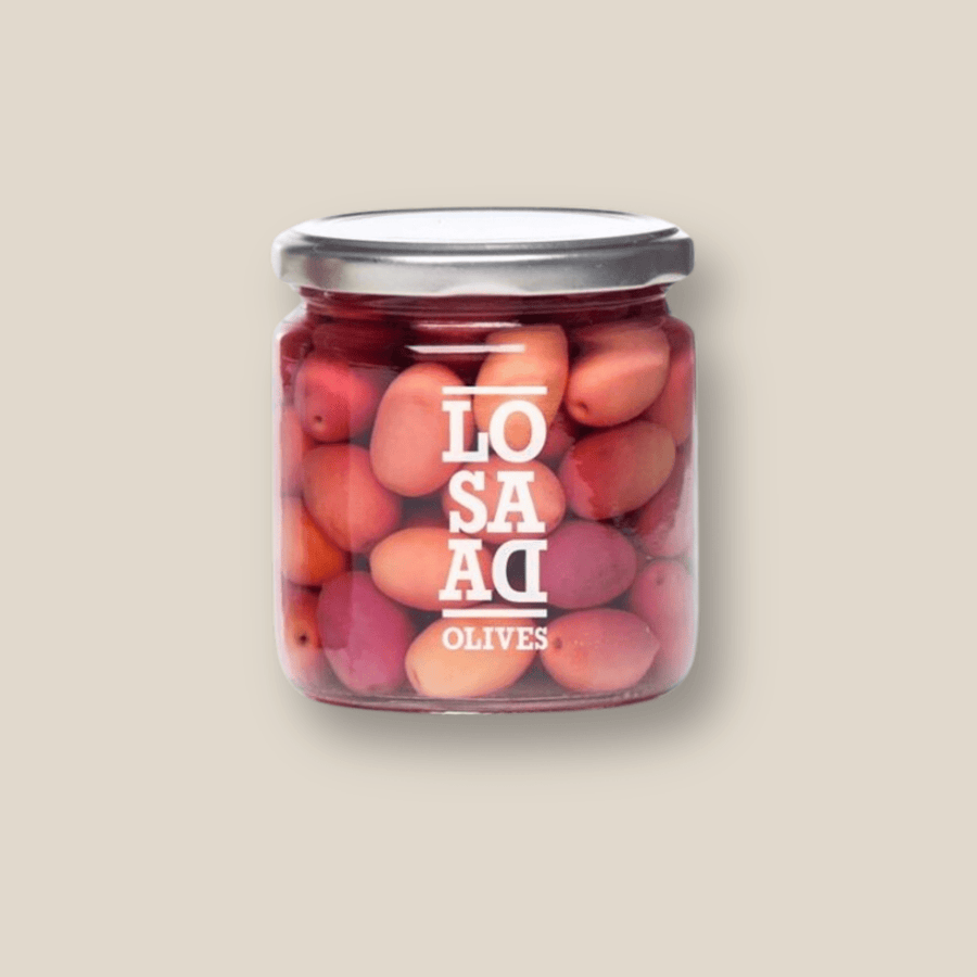 Losada Natural Cornicabra Olives, w/ Pits 12 oz Jar - The Spanish Table