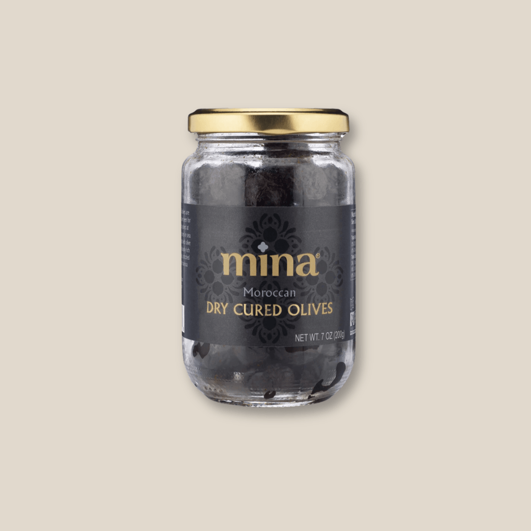 Mina Moroccan Dry Cured Black Olives 200g (7 oz) - The Spanish Table