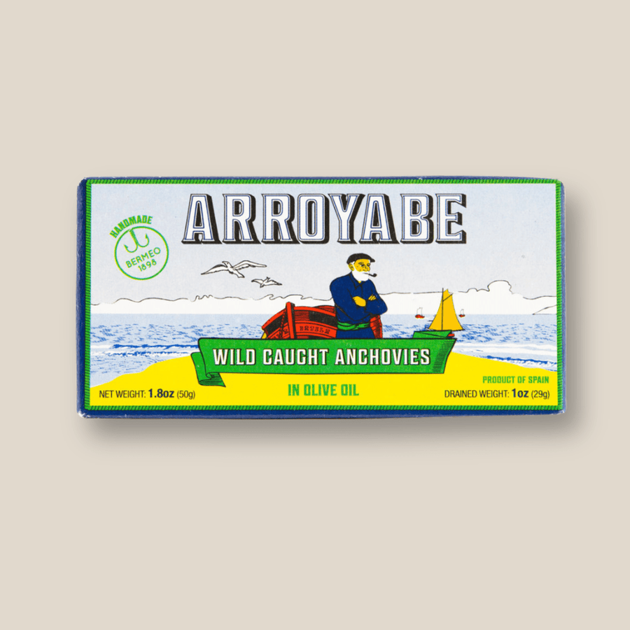 Arroyabe Anchovy Fillets 50g tin - The Spanish Table