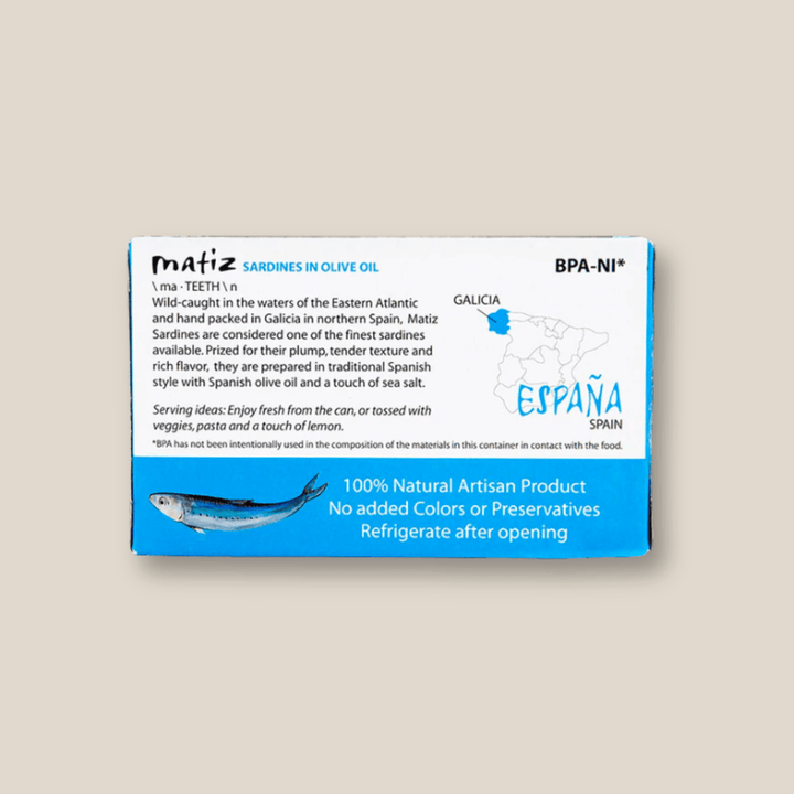 Matiz Sardines In Olive Oil 120g (4.2 oz) - The Spanish Table