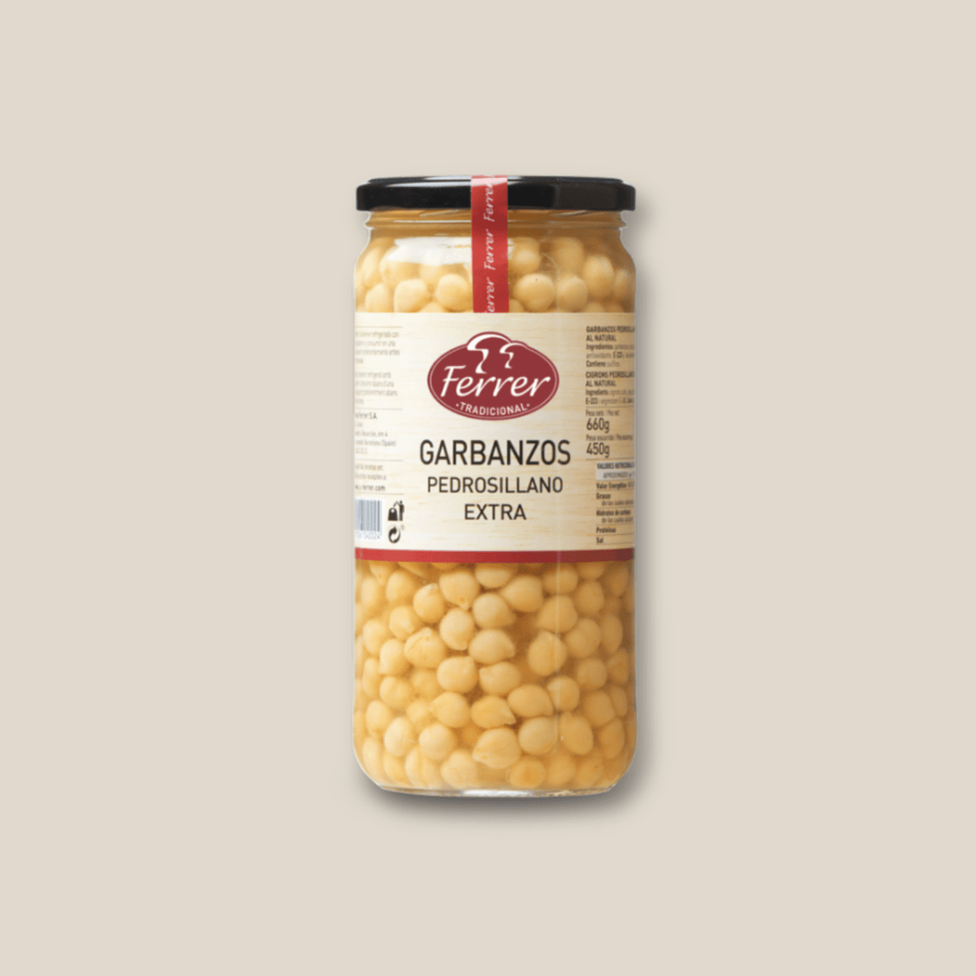 Ferrer Cooked Chickpeas (Garbanzos) - 500G Drained - The Spanish Table