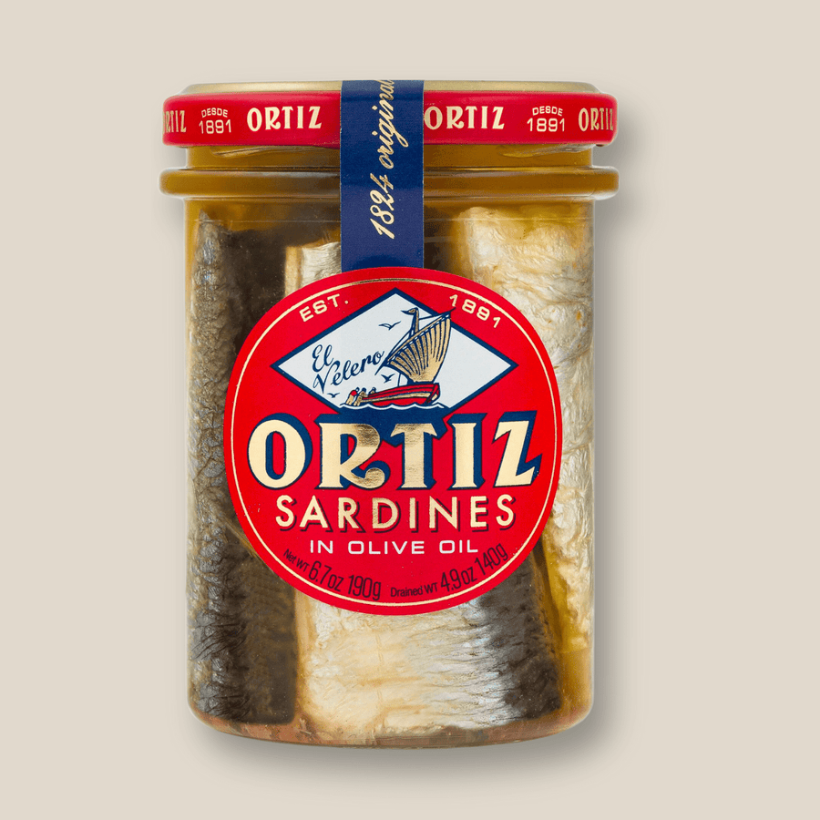 Ortiz Sardines In Olive Oil, Jar - The Spanish Table