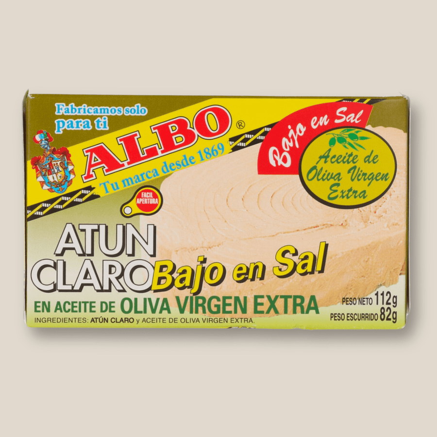 Albo Light Tuna In Extra Virgin Olive Oil No Salt Added, 112Gr / 4 Oz Tin - The Spanish Table
