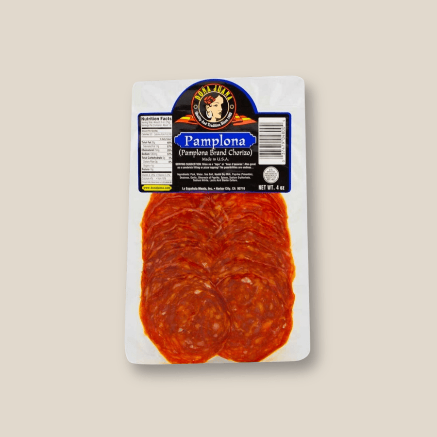 Chorizo Pamplona, 4 Oz. Sliced - The Spanish Table