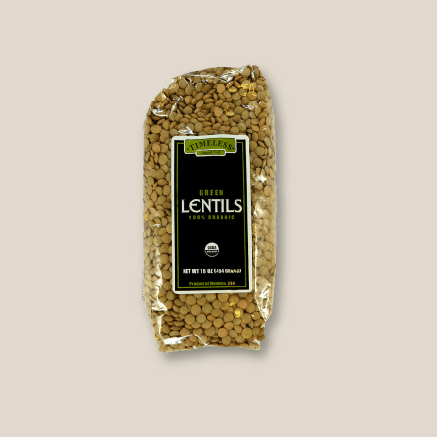 Timeless Organic Green Lentils, 1 Lb - The Spanish Table