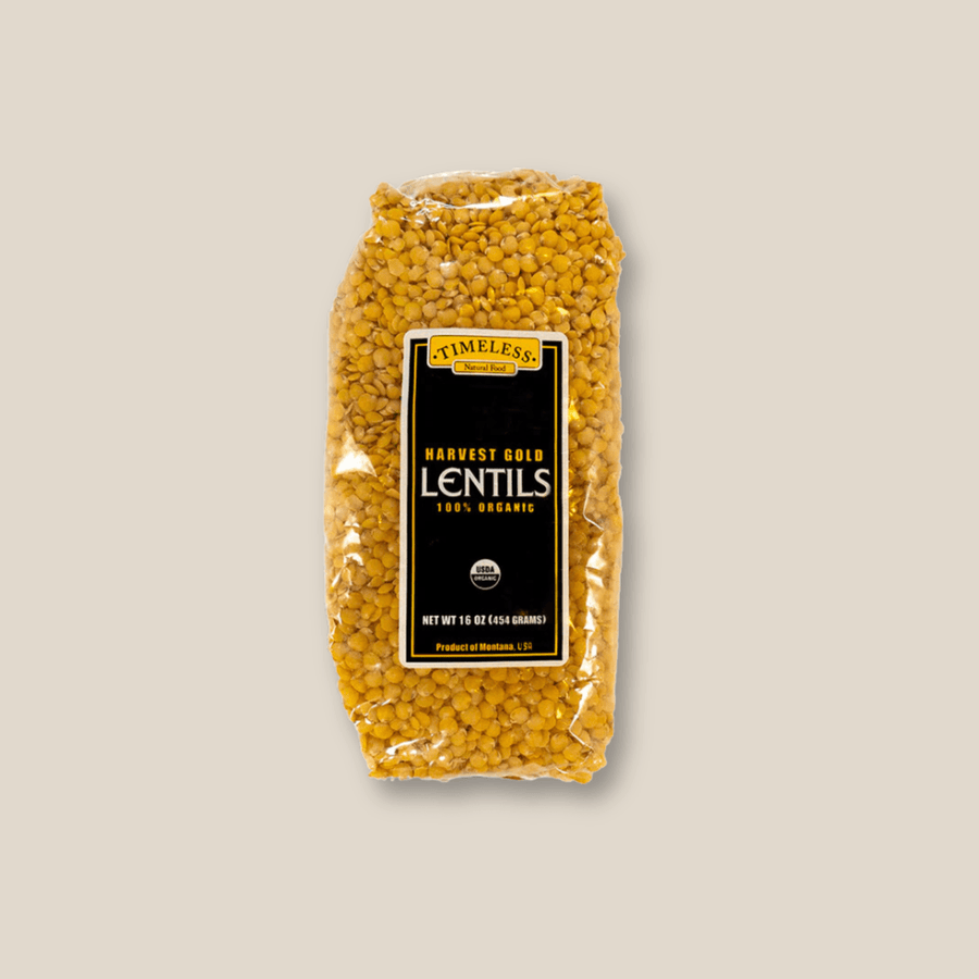 Timeless Organic Harvest Gold Lentils, 1 Lb - The Spanish Table