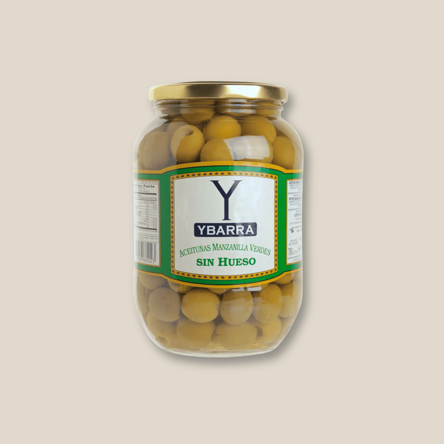 Ybarra Manzanilla Olives Without Pits 400 Gr - The Spanish Table