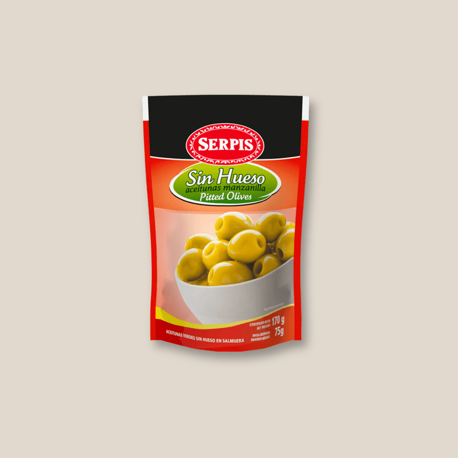Serpis Manzanilla Green Pitted Olives Bag - The Spanish Table