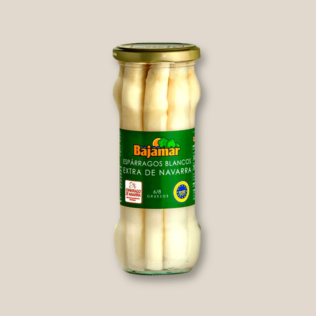 Bajamar D.O. Extra-Thick White Asparagus Size 7/10 530g - The Spanish Table