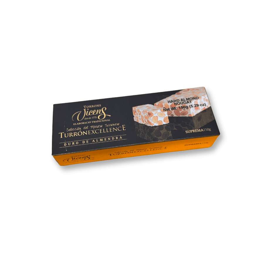 Vicens Excellence Hard Almond Turron (Turron Duro), 150gr - The Spanish Table