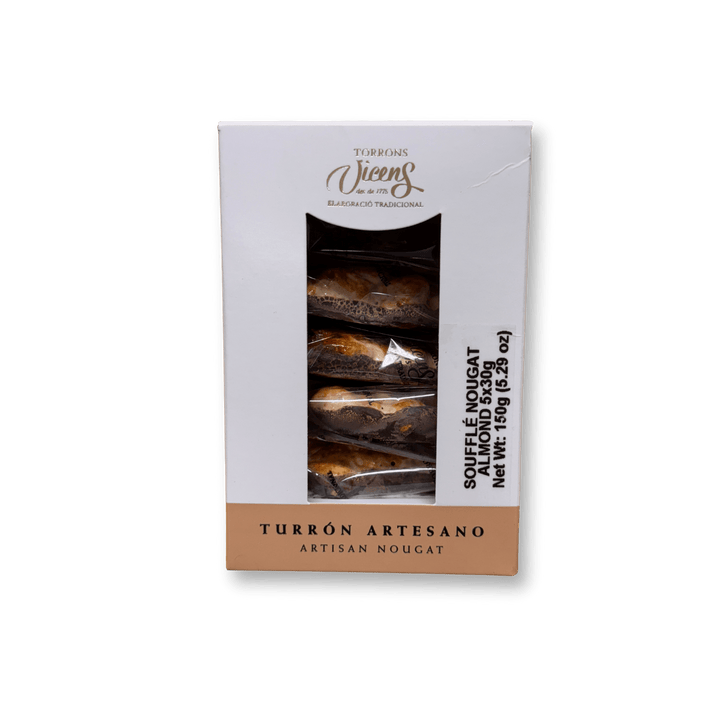 Vicens Souffle Turron Mini Rounds (Turron Souffle, Tortitas), 5x30gr Box - The Spanish Table