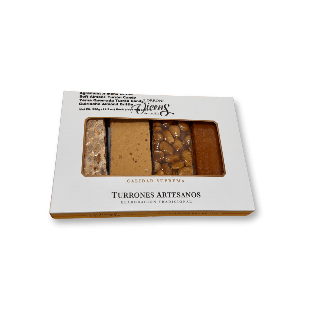 Vicens Turron Sampler Pack (Turron Porciones), 320gr Paper Box Set - The Spanish Table