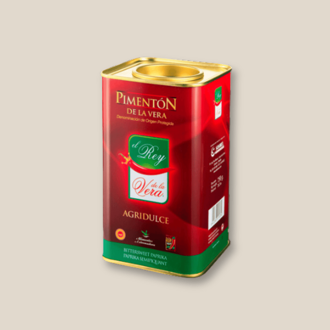 Rey De La Vera Bittersweet Smoked Paprika (Pimenton Agridulce) 750 Gr/ 26.6 Oz Tin - The Spanish Table