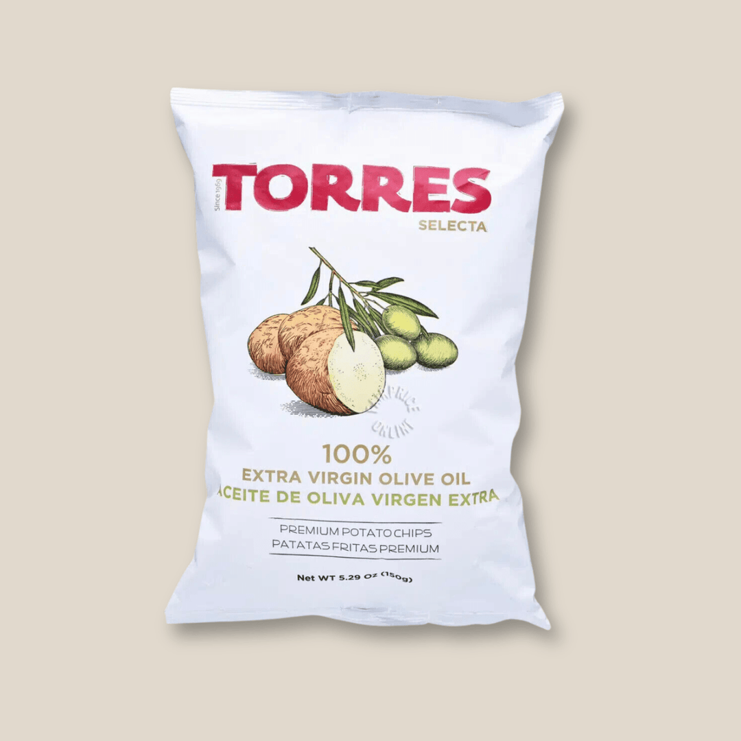 Torres Potato Chips, Extra Virgin Olive Oil, Large (150g) - The Spanish Table