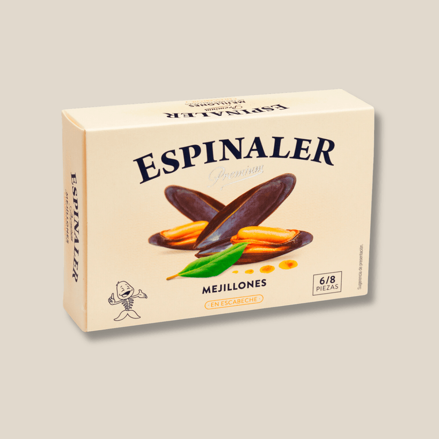 Espinaler Premium Mussels in Pickled Sauce (6/8) 115g - The Spanish Table