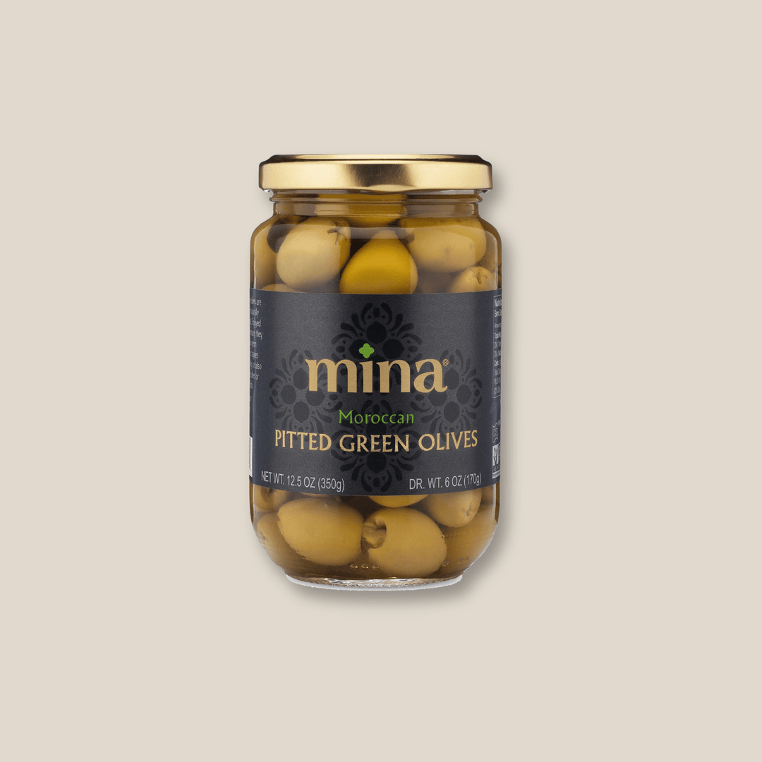 Mina Morrocan Pitted Green Olives 350g (12.5 oz) - The Spanish Table