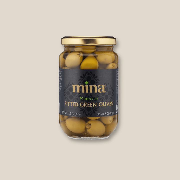 Mina Morrocan Pitted Green Olives 350g (12.5 oz) - The Spanish Table