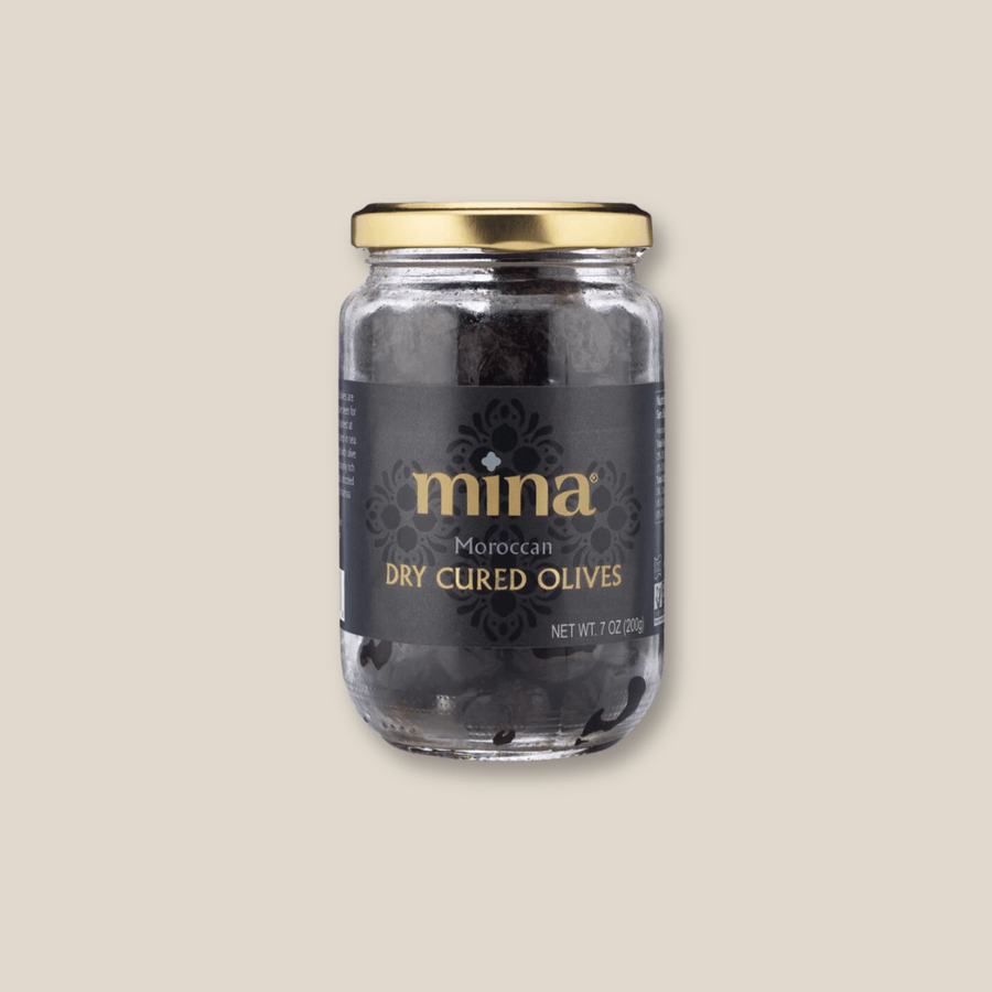 Mina Moroccan Dry Cured Black Olives 200g (7 oz) - The Spanish Table