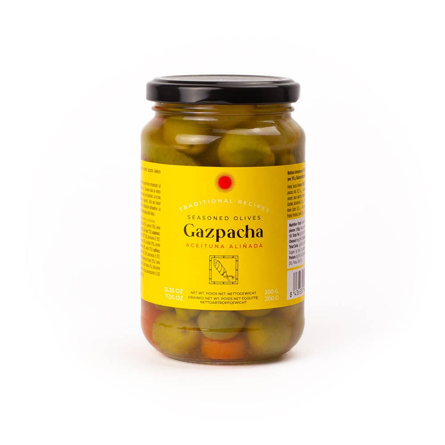 Triana Olivas. Seasoned Gazpacha Olives - The Spanish Table