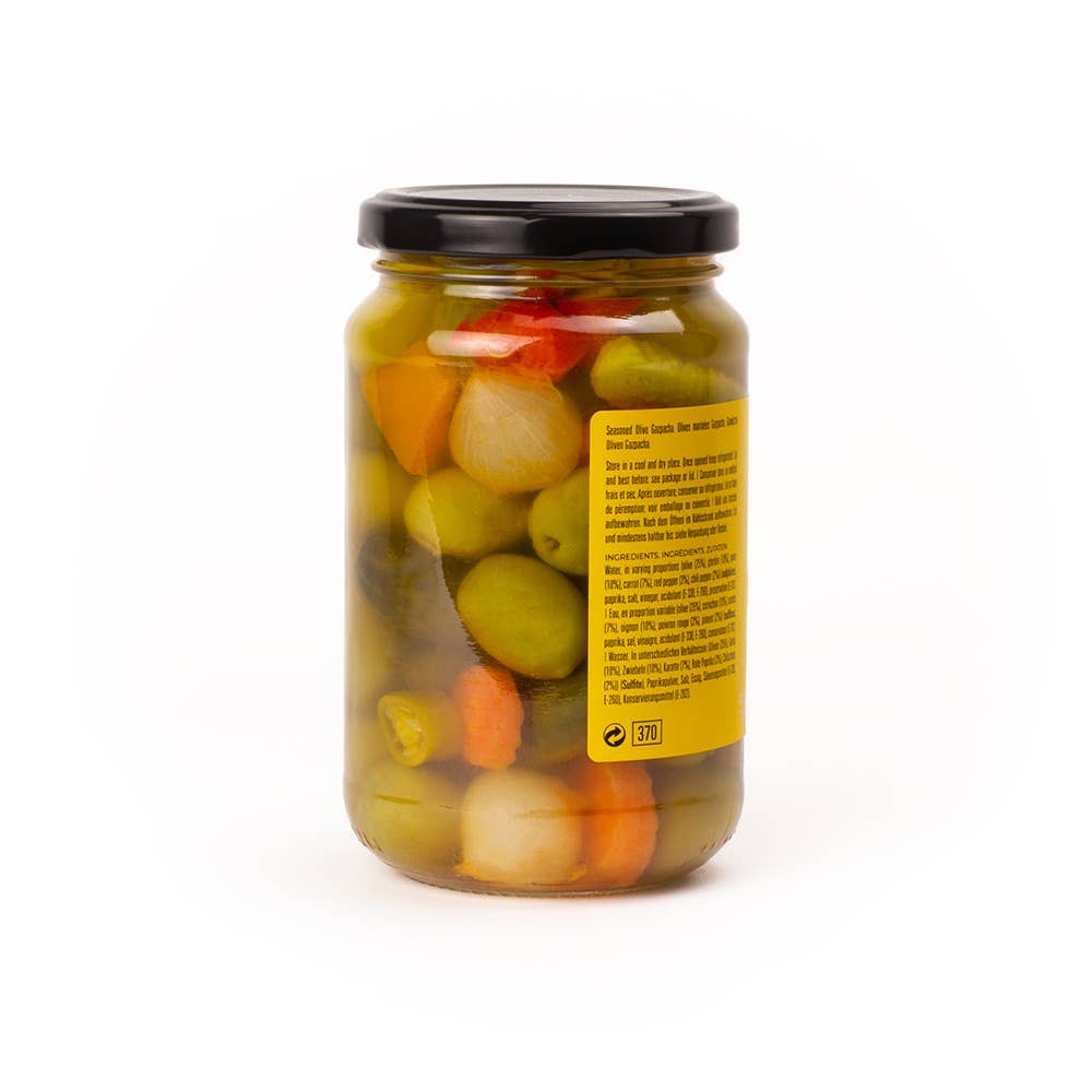 Triana Olivas. Seasoned Gazpacha Olives - The Spanish Table