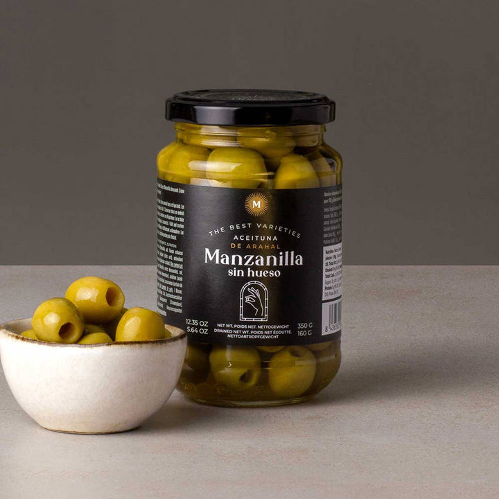 Triana Olivas. Pitted Manzanilla Olives. - The Spanish Table