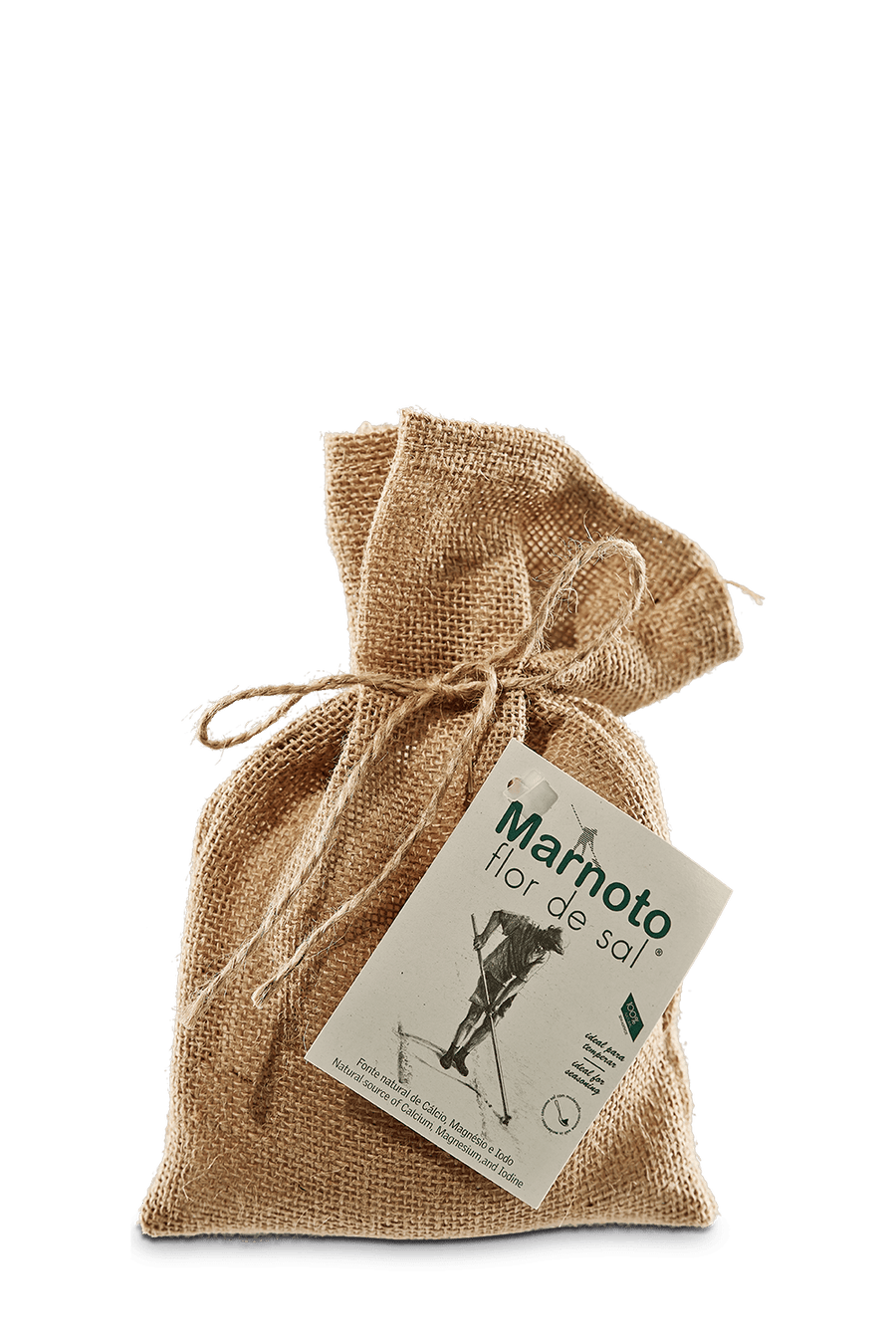 Marnoto Portuguese Flor De Sal in Burlap, 250Gr - The Spanish Table