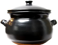 Large Olla (Bean Pot) 4.5 Liter Black - The Spanish Table